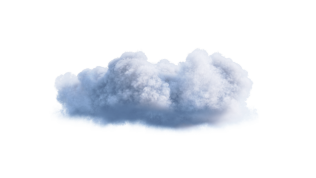 White clouds isolate on black background. 3d illustration