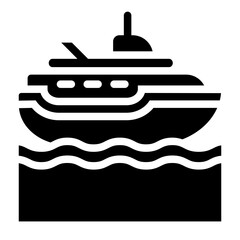 Obraz premium Cruise Solid Icon Design Vector