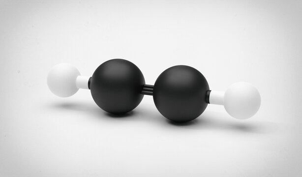 Acetylene molecule, illustration