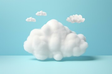 Fluffy cloud shapes on a cutout background representing freedom. Generative AI