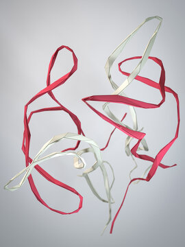 Human nerve growth factor protein structure, illustration