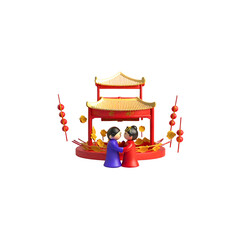 Obraz na płótnie Canvas chinese new year decoration