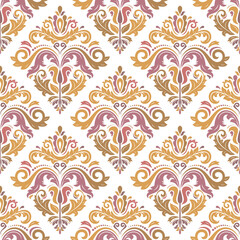 Orient classic pattern. Seamless abstract brown, red and white background with vintage elements. Orient pattern. Ornament for wallpapers and packaging