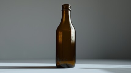 Clear, sharp-focused stock image of a basic, hyper-realistic bottle