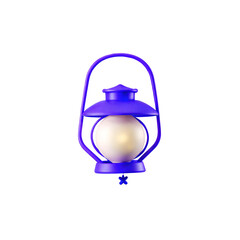 Fototapeta premium blue lamp isolated on white