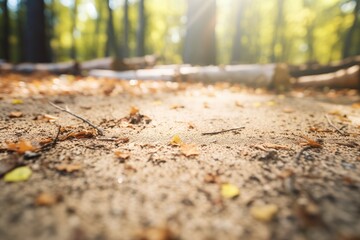 shaded forest floor speckled with sunlight spots