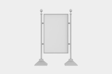 Promotional Stand Mockup Isolated On White Background. 3d illustration
