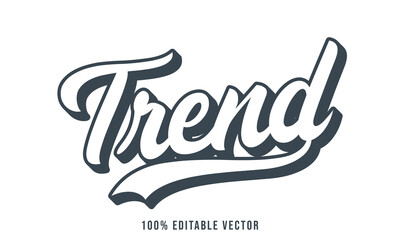 Vector hand drawn logo lettering trend modern calligraphic logo. Editable trend letter design 