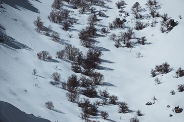 Beautiful Abstract Winter Mountains Background
