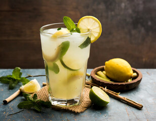 shikanji is lemonade originating from the punjab india - obrazy, fototapety, plakaty