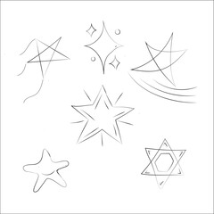 Hand drawn stars. 