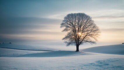 tree in the snow