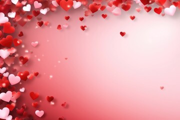 Valentine's day background with hearts. 