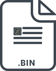 BIN File icon with symbol