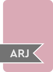 ARJ File format icon  Rose color fill v1