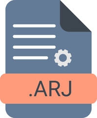 ARJ  File extension Icon with symbol