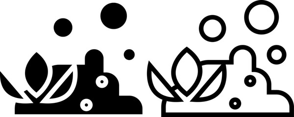 compost icon, sign, or symbol in glyph and line style isolated on transparent background. Vector illustration