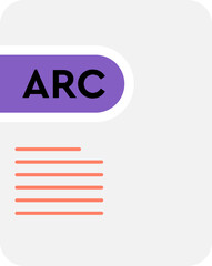 ARC File icon purple and yellow color