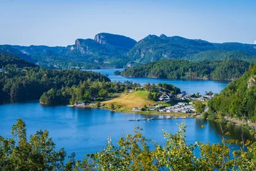 Fotobehang Bestemmingen Landscape of the SeluraLake (Flekkefjord, Norway)