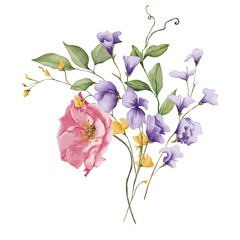 Fototapeta premium Watercolor floral bouquets