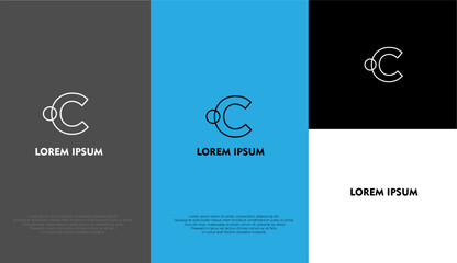 modern design template for infographics from letter C