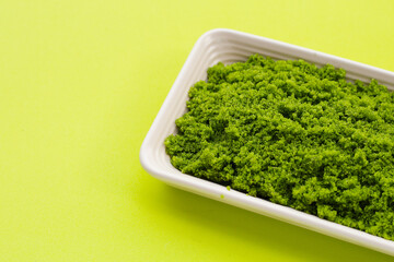 Wolffia globosa or swamp algae, water meal