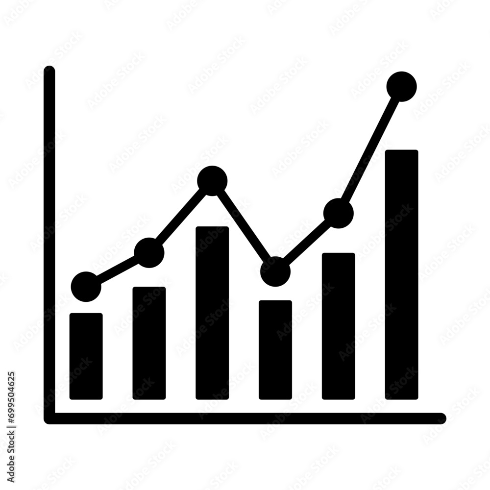 Poster graph chart bussines icon with transparent background