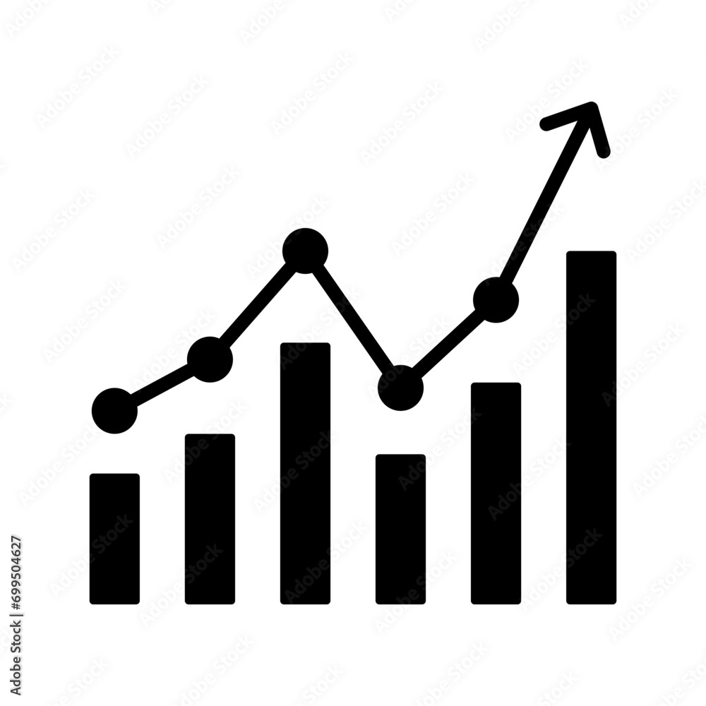 Poster graph chart bussines icon with transparent background