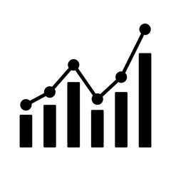 graph chart bussines icon with transparent background