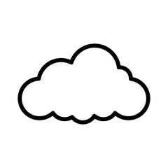 cloud icon line with transparent background