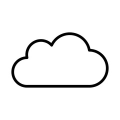 cloud icon line with transparent background