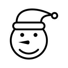 snowman icon on transparent background