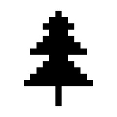 Obraz premium Fir tree icon on transparent background