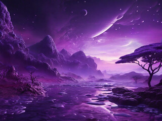 Fototapeta premium The Purple Planet.