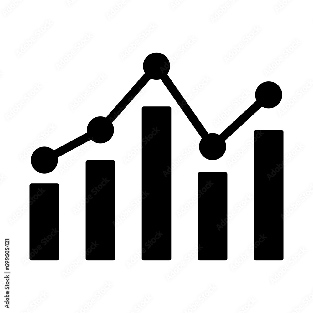 Poster graph chart bussines icon with transparent background