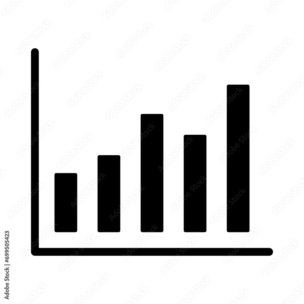 Poster graph chart bussines icon with transparent background