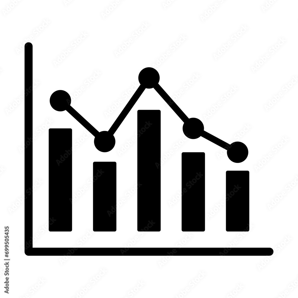 Poster graph chart bussines icon with transparent background