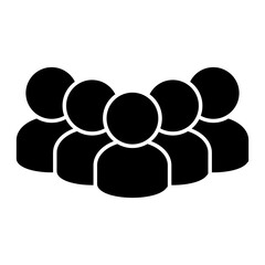 people, group , team icon glyph with transparent background