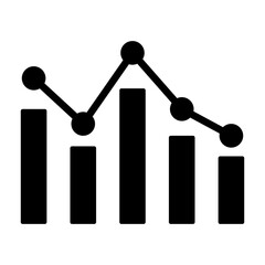 graph chart bussines icon with transparent background