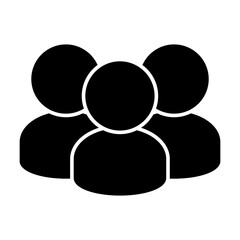 people, group , team icon glyph with transparent background
