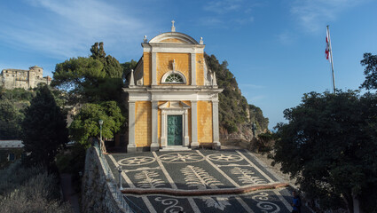 Fotografia aerea del borgo di Portofino