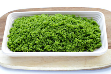 Wolffia globosa or swamp algae, water meal