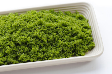 Wolffia globosa or swamp algae, water meal