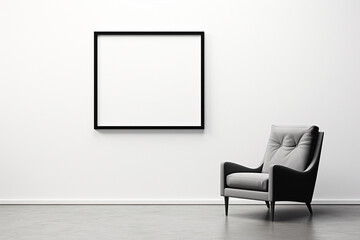 Minimalist Poster Frame Mockup created with Generative AI
