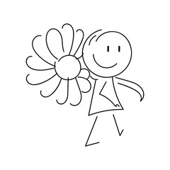 Funny Stickman hand drawn style for print or use as poster, card, flyer, tattoo or T Shirt design
