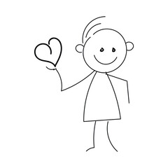 Funny Stickman hand drawn style for print or use as poster, card, flyer, tattoo or T Shirt design
