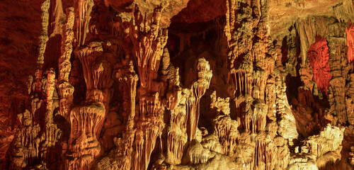 Wonderful Stalactites of Underground Cave Formations