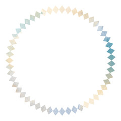 Colored watercolor on white paper. Frame .Grunge background. Retro