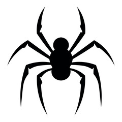 Spider black vector icon on white background