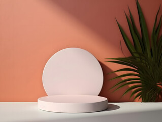 Fototapeta premium 3D product podium studio Mockup for showcase presentation mockup cosmetic beauty branding